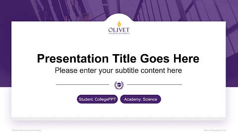 Olivet Nazarene University National Scholarship Defense PPT Template