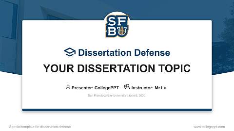 San Francisco Bay University Graduation Thesis Defense PPT Template