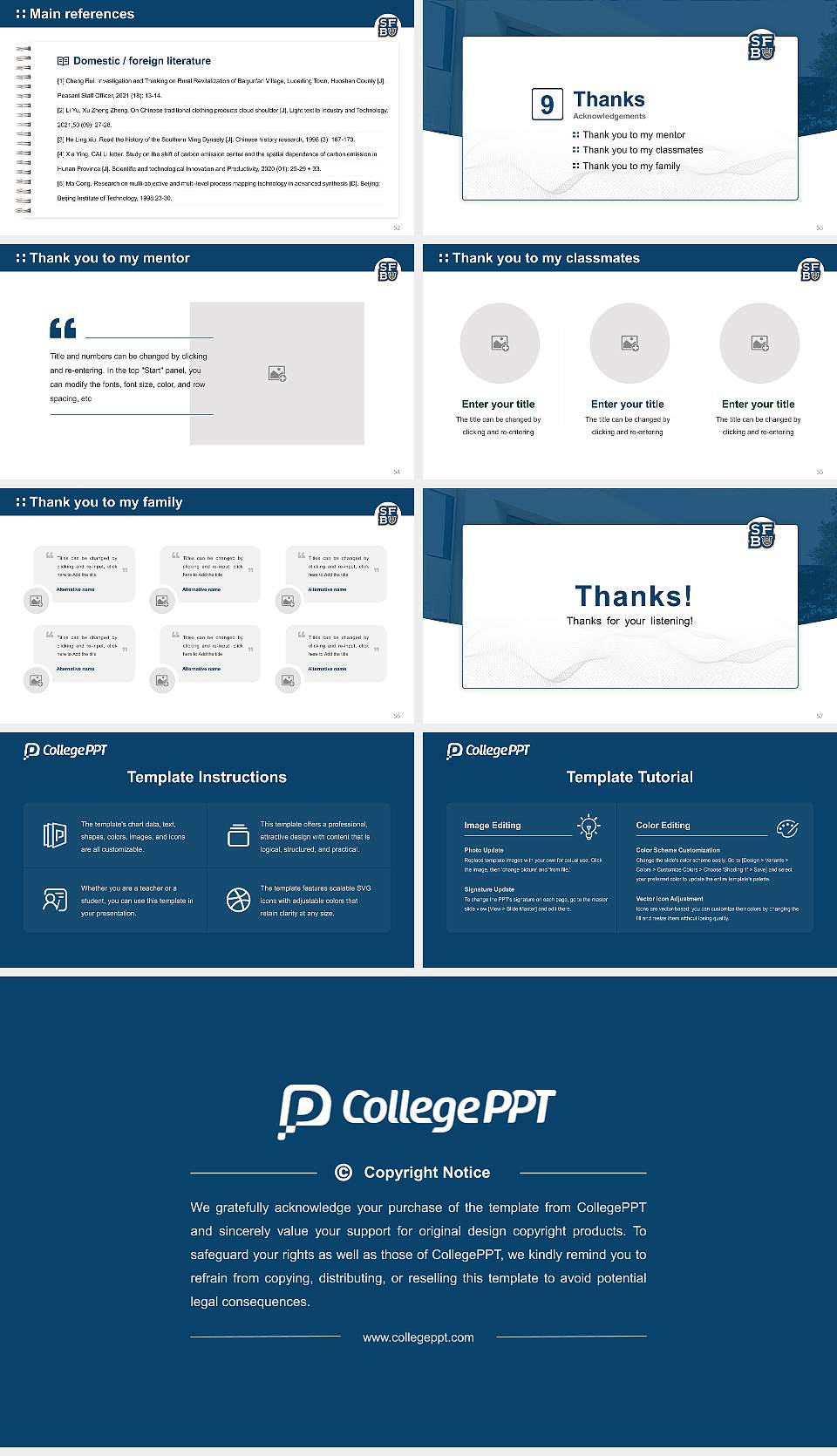 San Francisco Bay University Graduation Thesis Defense PPT Template16:9 ratio PPT effect preview image7
