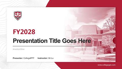 University of Olivet Academic Presentation/Research Findings Report PPT Template