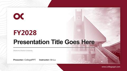 Oklahoma Christian University Academic Presentation/Research Findings Report PPT Template