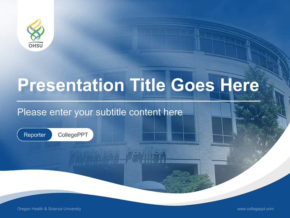 Oregon Health & Science University Lecture Sharing and Networking Event PPT Template4:3 ratio PPT effect preview image4