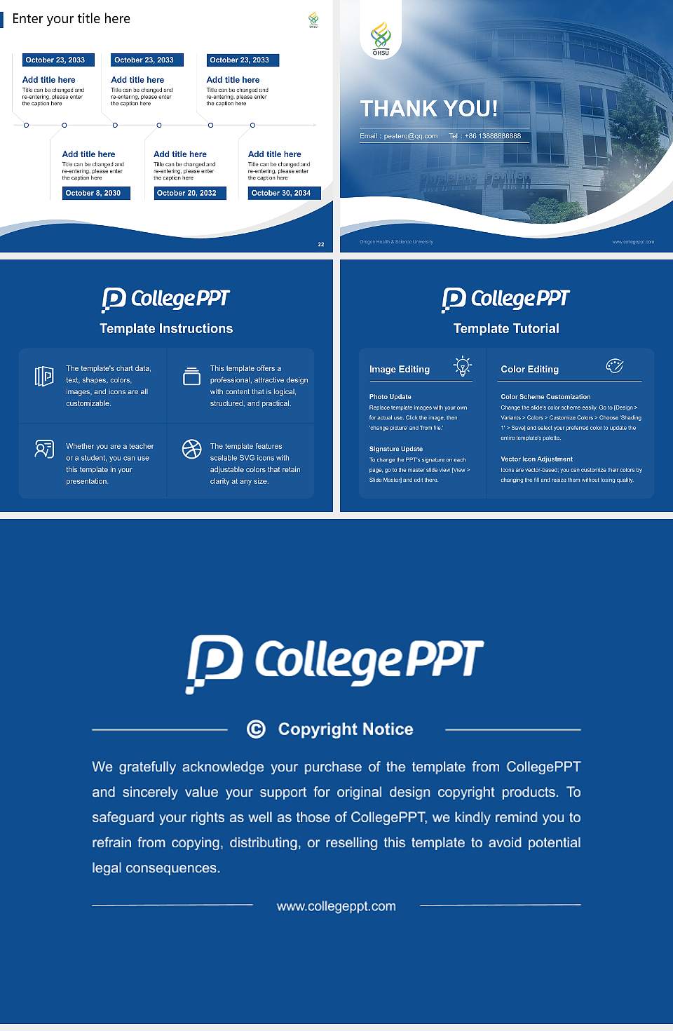 Oregon Health & Science University Lecture Sharing and Networking Event PPT Template4:3 ratio PPT effect preview image4