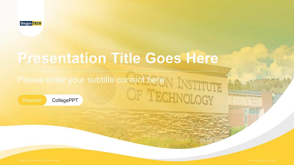 Oregon Institute of Technology Lecture Sharing and Networking Event PPT Template16:9 ratio PPT effect preview image