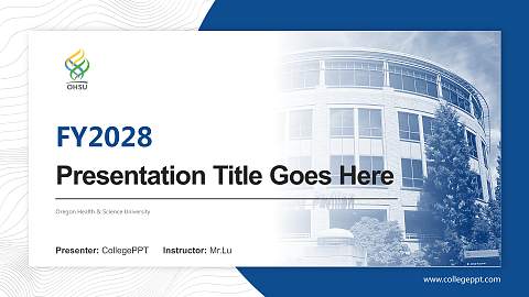Oregon Health & Science University Academic Presentation/Research Findings Report PPT Template