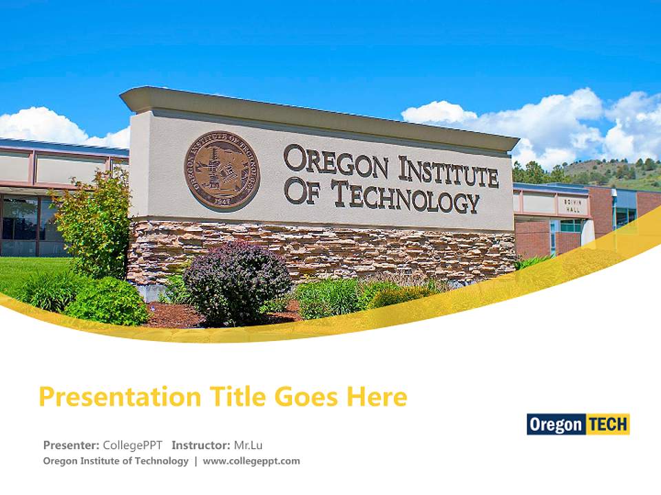 Oregon Institute of Technology Course/Courseware Creation PPT Template4:3 ratio PPT effect preview image5