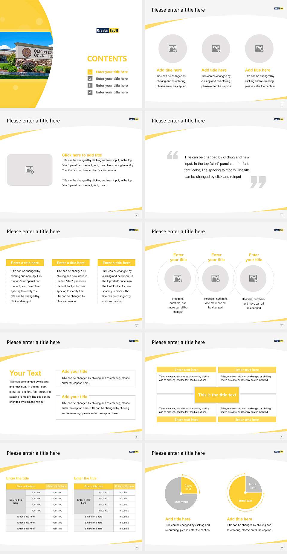 Oregon Institute of Technology Course/Courseware Creation PPT Template4:3 ratio PPT effect preview image2