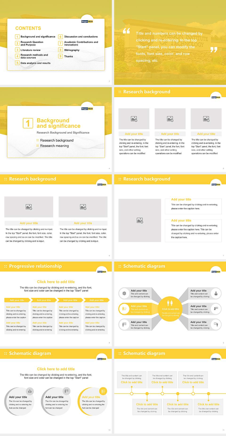 Oregon Institute of Technology Graduation Thesis Defense PPT Template4:3 ratio PPT effect preview image2