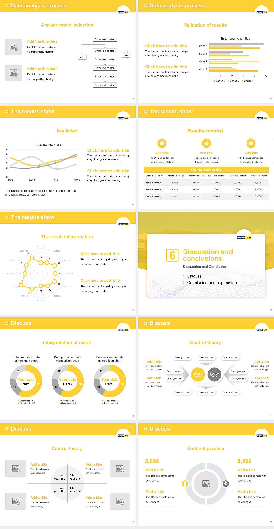 Oregon Institute of Technology Graduation Thesis Defense PPT Template4:3 ratio PPT effect preview image5