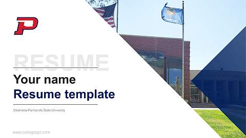Oklahoma Panhandle State University Resume PPT Template