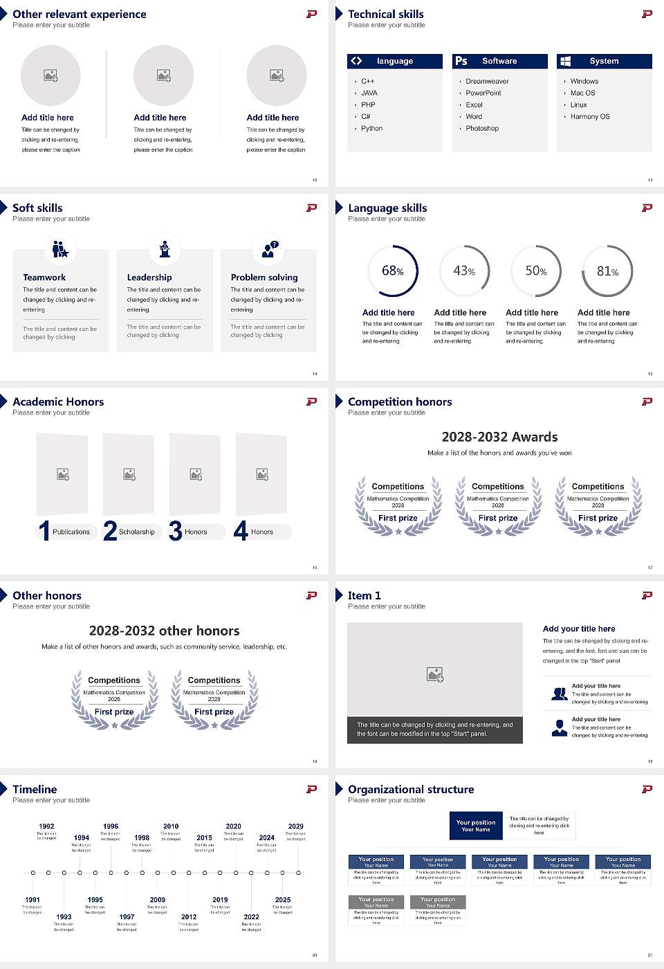 Oklahoma Panhandle State University Resume PPT Template16:9 ratio PPT effect preview image3