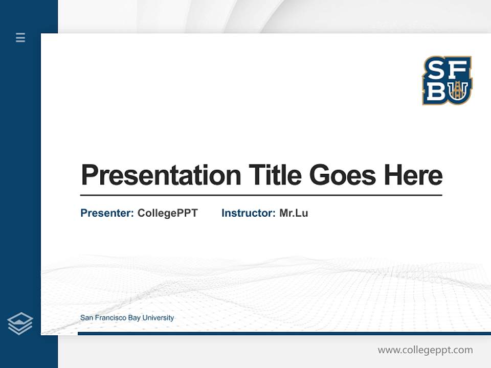 San Francisco Bay University Thesis Proposal/Graduation Defense PPT Template4:3 ratio PPT effect preview image5