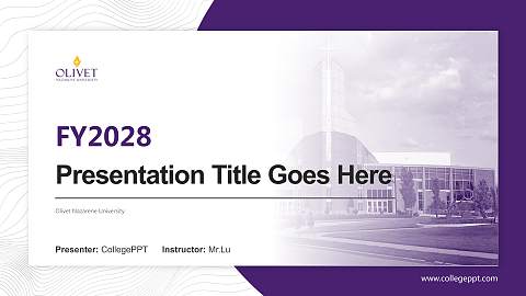 Olivet Nazarene University Academic Presentation/Research Findings Report PPT Template