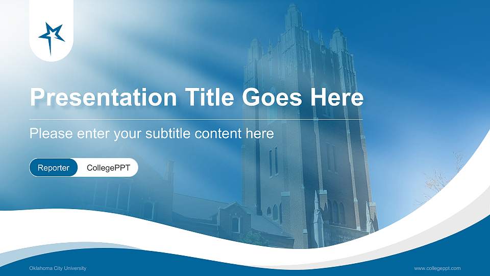 Oklahoma City University Lecture Sharing and Networking Event PPT Template16:9 ratio PPT effect preview image