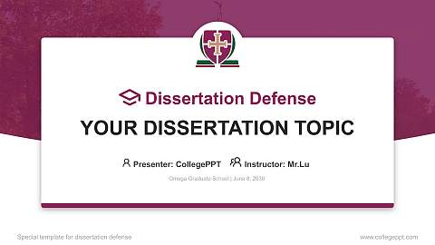 Omega Graduate School Graduation Thesis Defense PPT Template