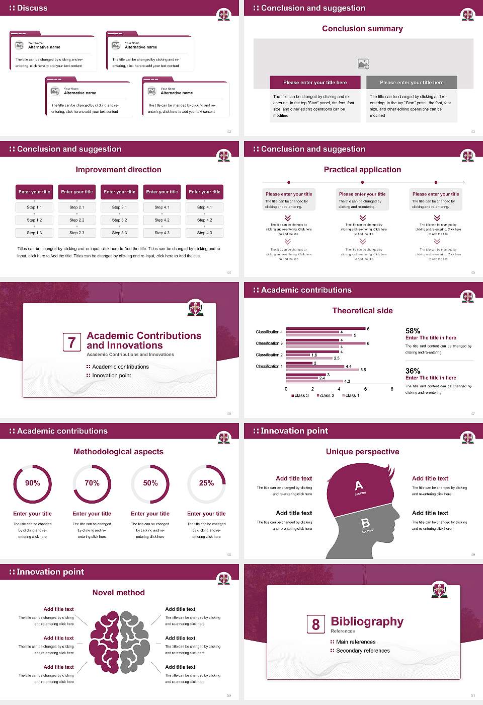 Omega Graduate School Graduation Thesis Defense PPT Template16:9 ratio PPT effect preview image6