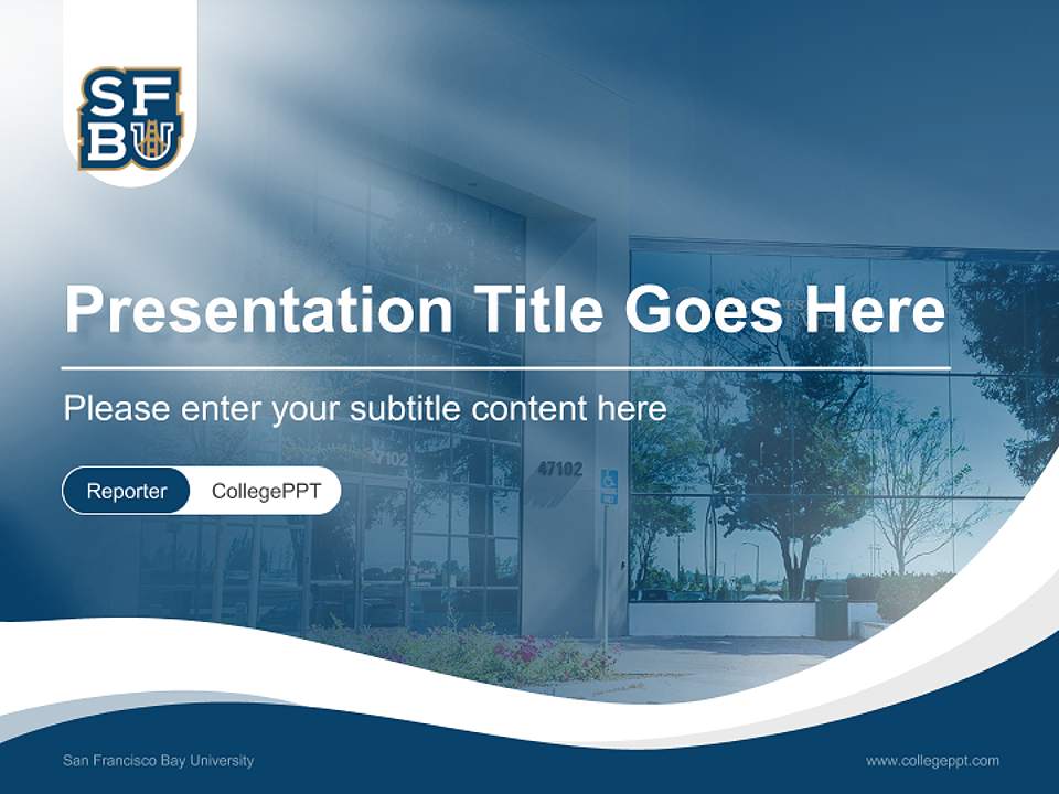 San Francisco Bay University Lecture Sharing and Networking Event PPT Template4:3 ratio PPT effect preview image4