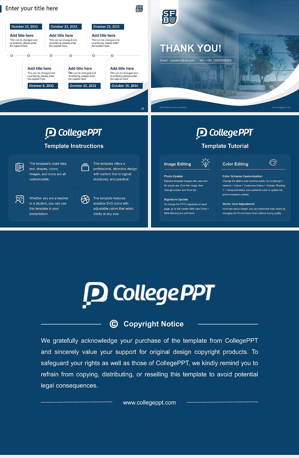 San Francisco Bay University Lecture Sharing and Networking Event PPT Template4:3 ratio PPT effect preview image4