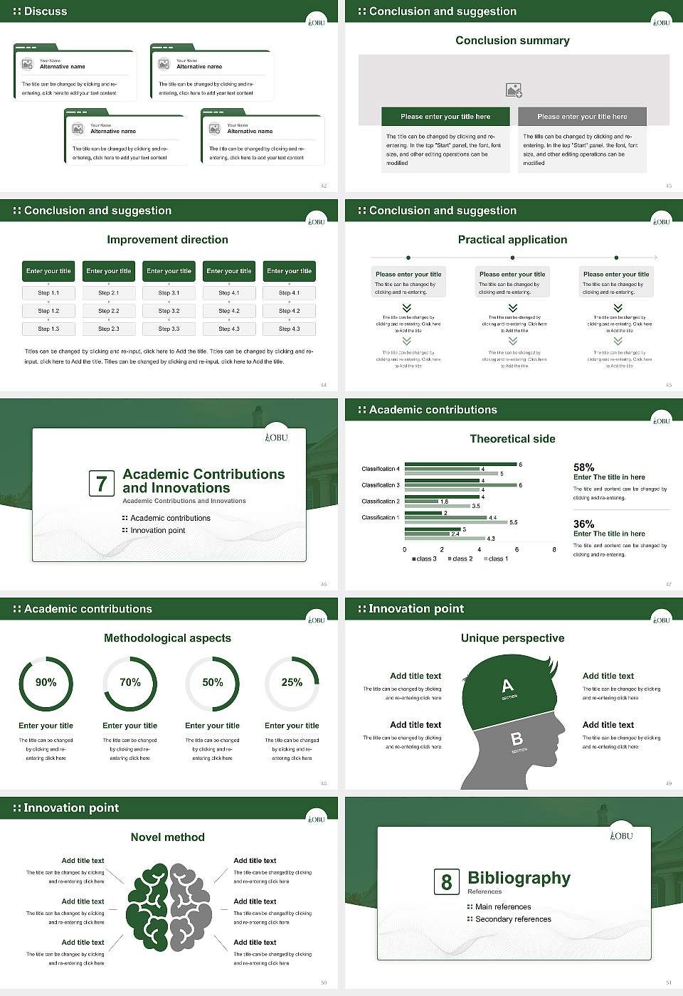 Oklahoma Baptist University Graduation Thesis Defense PPT Template16:9 ratio PPT effect preview image6