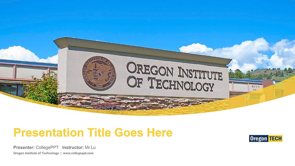 Oregon Institute of Technology Course/Courseware Creation PPT Template16:9 ratio PPT effect preview image