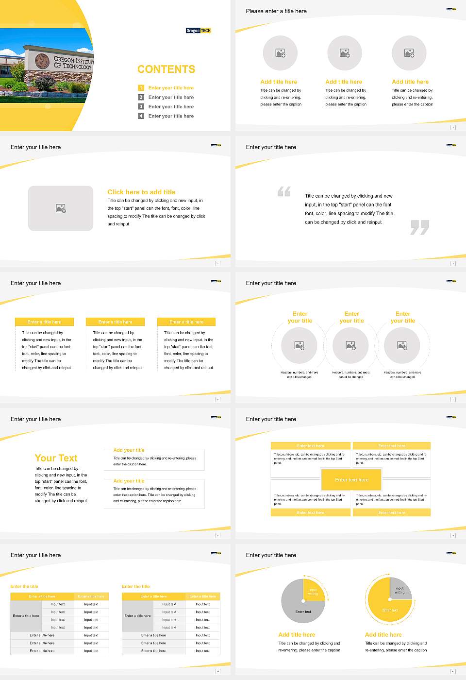 Oregon Institute of Technology Course/Courseware Creation PPT Template16:9 ratio PPT effect preview image2
