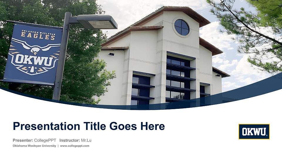 Oklahoma Wesleyan University Course/Courseware Creation PPT Template16:9 ratio PPT effect preview image