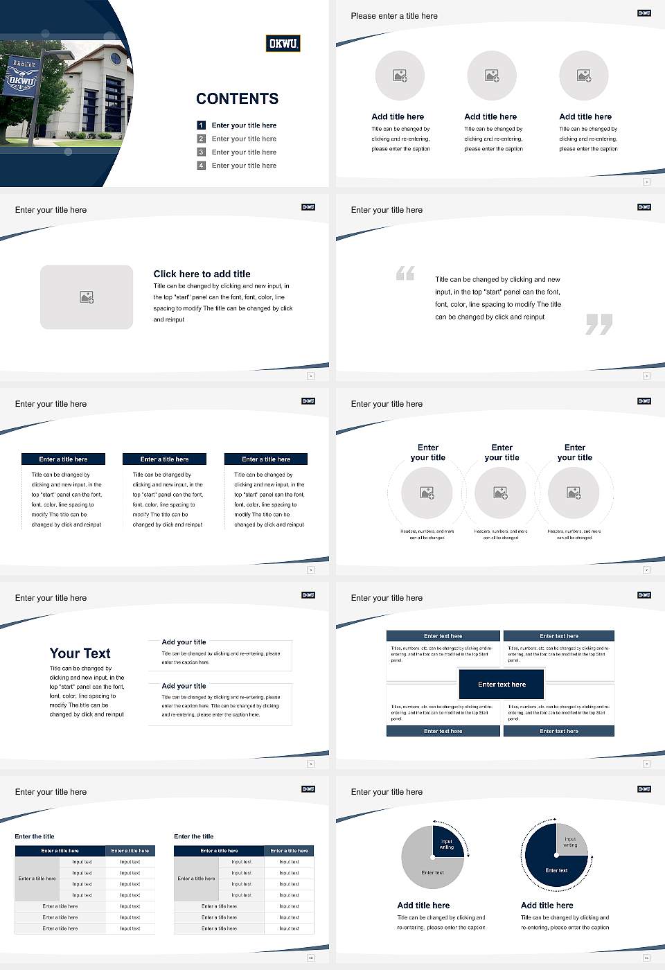 Oklahoma Wesleyan University Course/Courseware Creation PPT Template16:9 ratio PPT effect preview image2