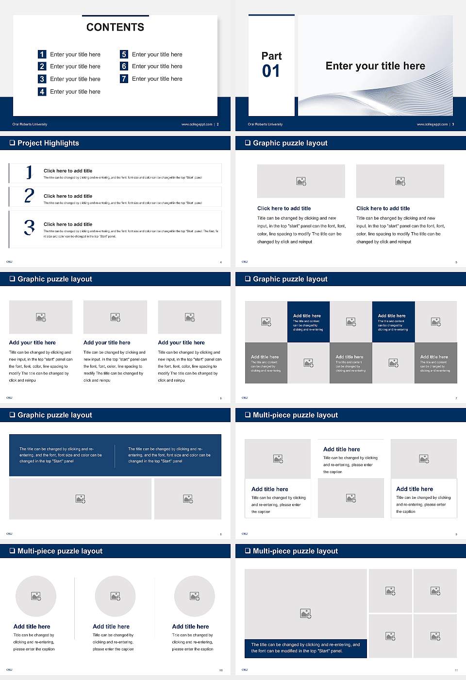 Oral Roberts University General Purpose PPT Template16:9 ratio PPT effect preview image2
