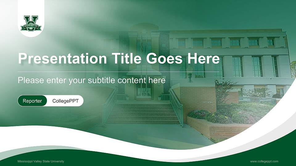 Mississippi Valley State University Lecture Sharing and Networking Event PPT Template16:9 ratio PPT effect preview image