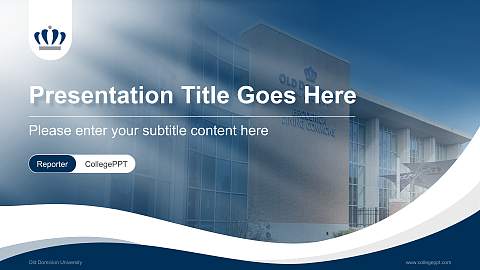 Old Dominion University Lecture Sharing and Networking Event PPT Template