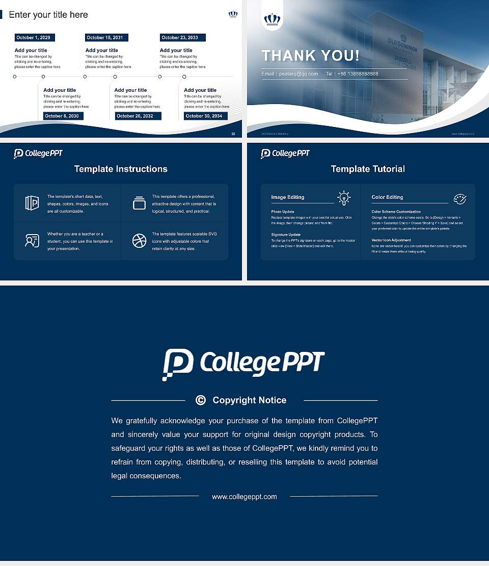Old Dominion University Lecture Sharing and Networking Event PPT Template16:9 ratio PPT effect preview image4