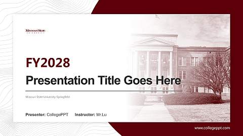 Missouri State University-Springfield Academic Presentation/Research Findings Report PPT Template