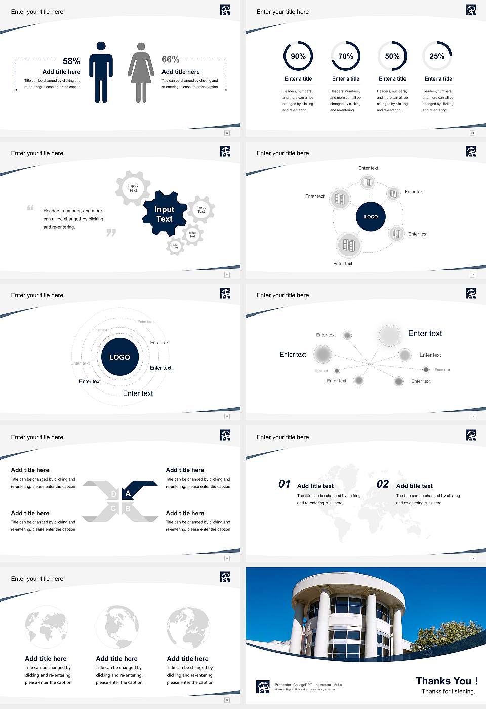 Missouri Baptist University Course/Courseware Creation PPT Template16:9 ratio PPT effect preview image4