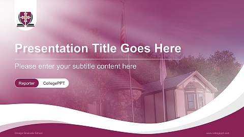 Omega Graduate School Lecture Sharing and Networking Event PPT Template