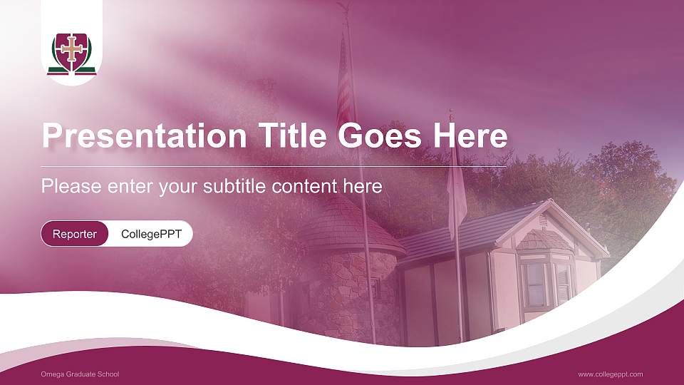 Omega Graduate School Lecture Sharing and Networking Event PPT Template16:9 ratio PPT effect preview image