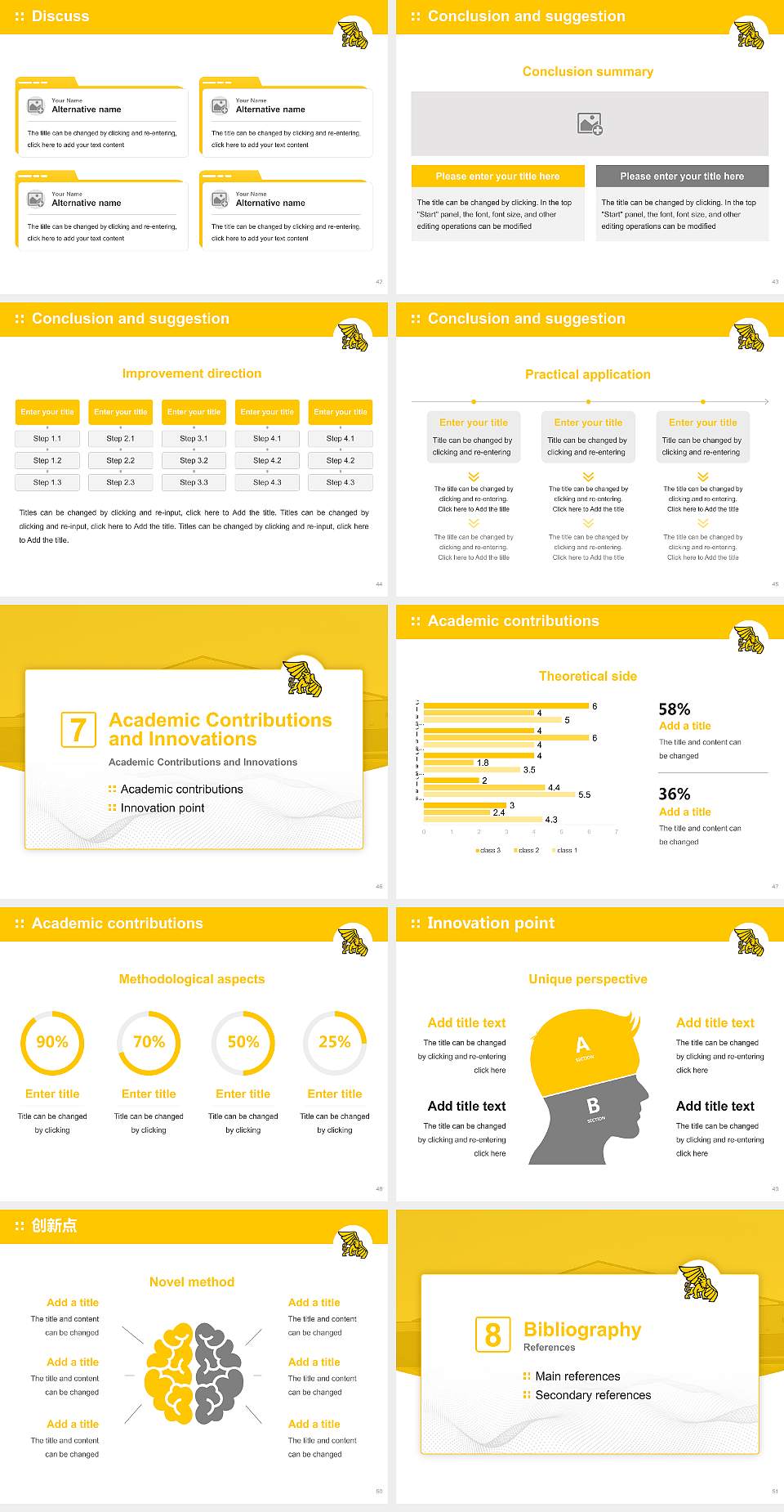 Missouri Western State University Graduation Thesis Defense PPT Template4:3 ratio PPT effect preview image6