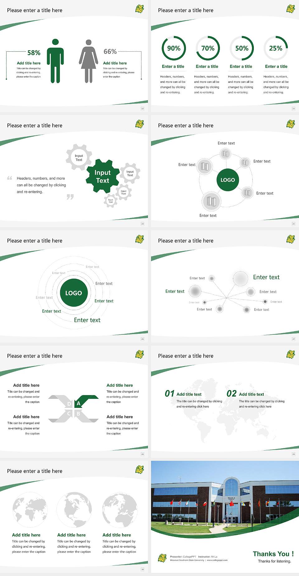 Missouri Southern State University Course/Courseware Creation PPT Template4:3 ratio PPT effect preview image4