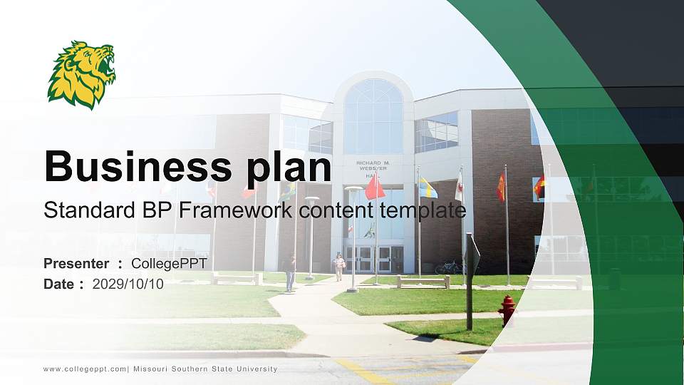 Missouri Southern State University Competition/Entrepreneurship Contest PPT Template16:9 ratio PPT effect preview image