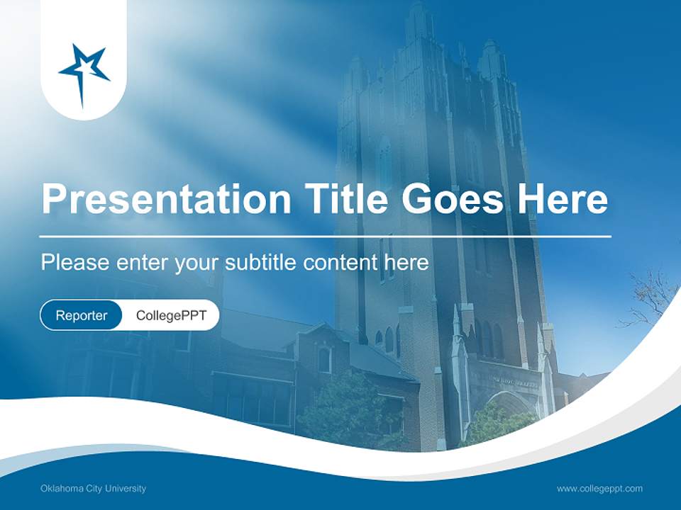 Oklahoma City University Lecture Sharing and Networking Event PPT Template4:3 ratio PPT effect preview image4