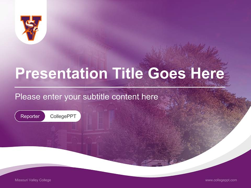 Missouri Valley College Lecture Sharing and Networking Event PPT Template4:3 ratio PPT effect preview image4