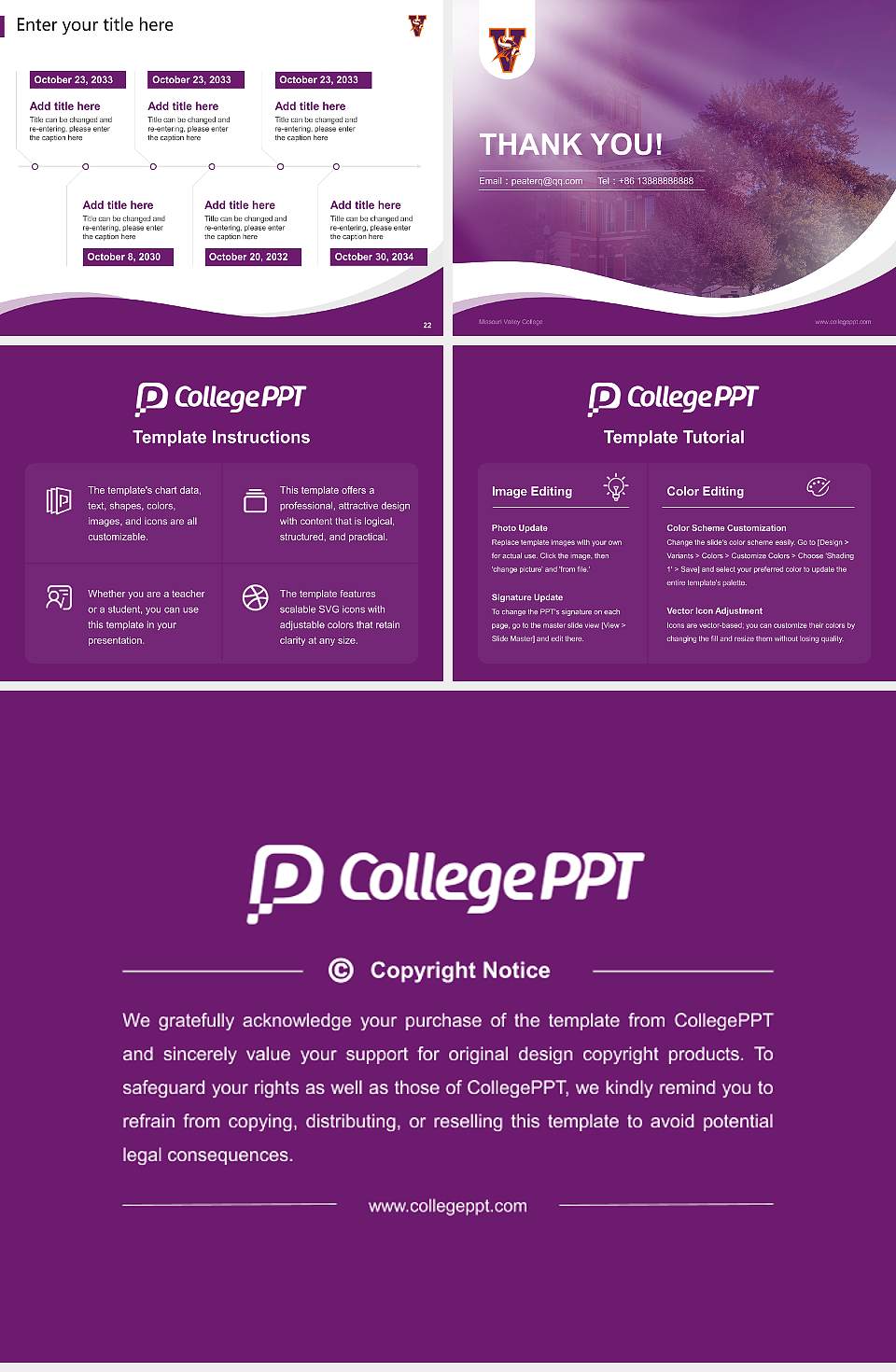 Missouri Valley College Lecture Sharing and Networking Event PPT Template4:3 ratio PPT effect preview image4