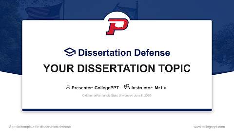 Oklahoma Panhandle State University Graduation Thesis Defense PPT Template