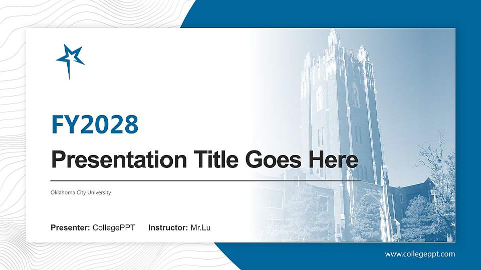 Oklahoma City University Academic Presentation/Research Findings Report PPT Template16:9 ratio PPT effect preview image