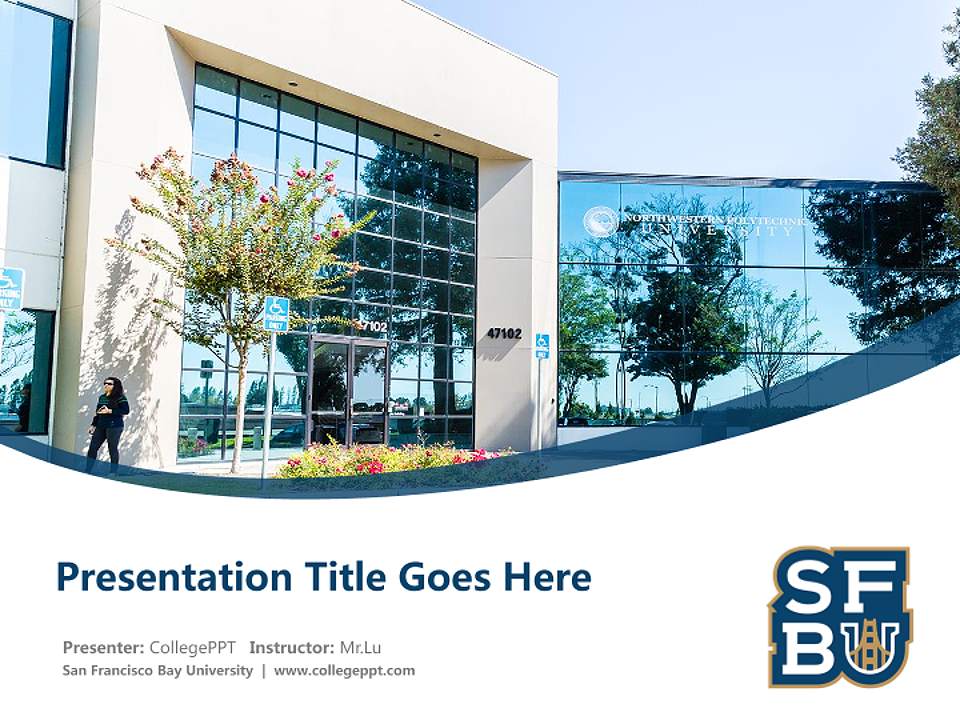 San Francisco Bay University Course/Courseware Creation PPT Template4:3 ratio PPT effect preview image5