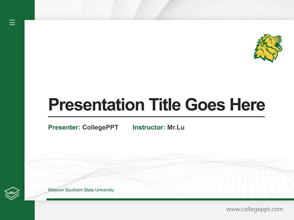 Missouri Southern State University Thesis Proposal/Graduation Defense PPT Template4:3 ratio PPT effect preview image5