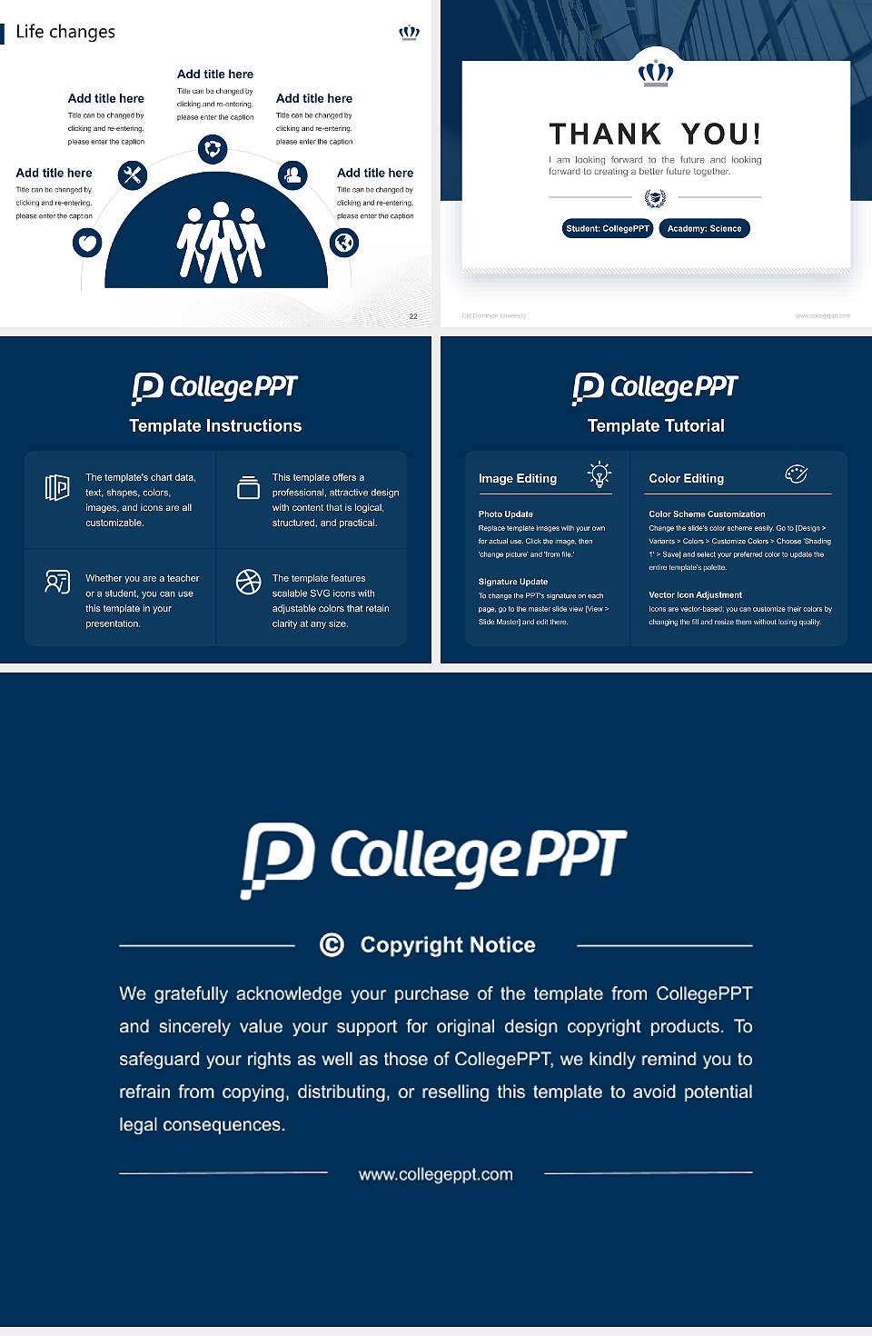 Old Dominion University National Scholarship Defense PPT Template4:3 ratio PPT effect preview image4