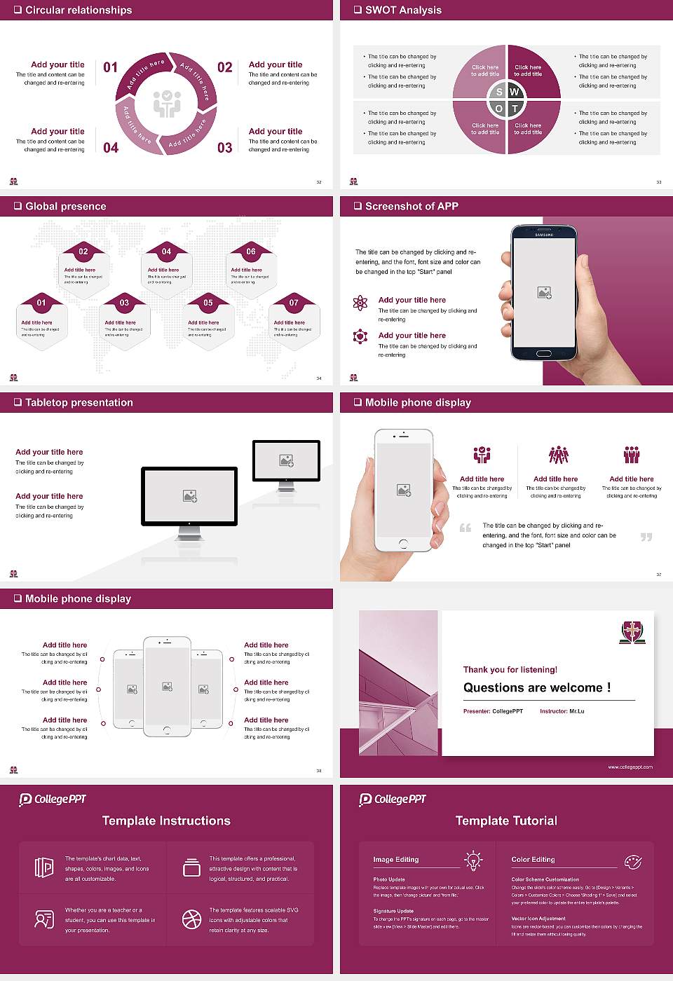 Omega Graduate School General Purpose PPT Template16:9 ratio PPT effect preview image5