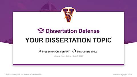 Missouri Valley College Graduation Thesis Defense PPT Template