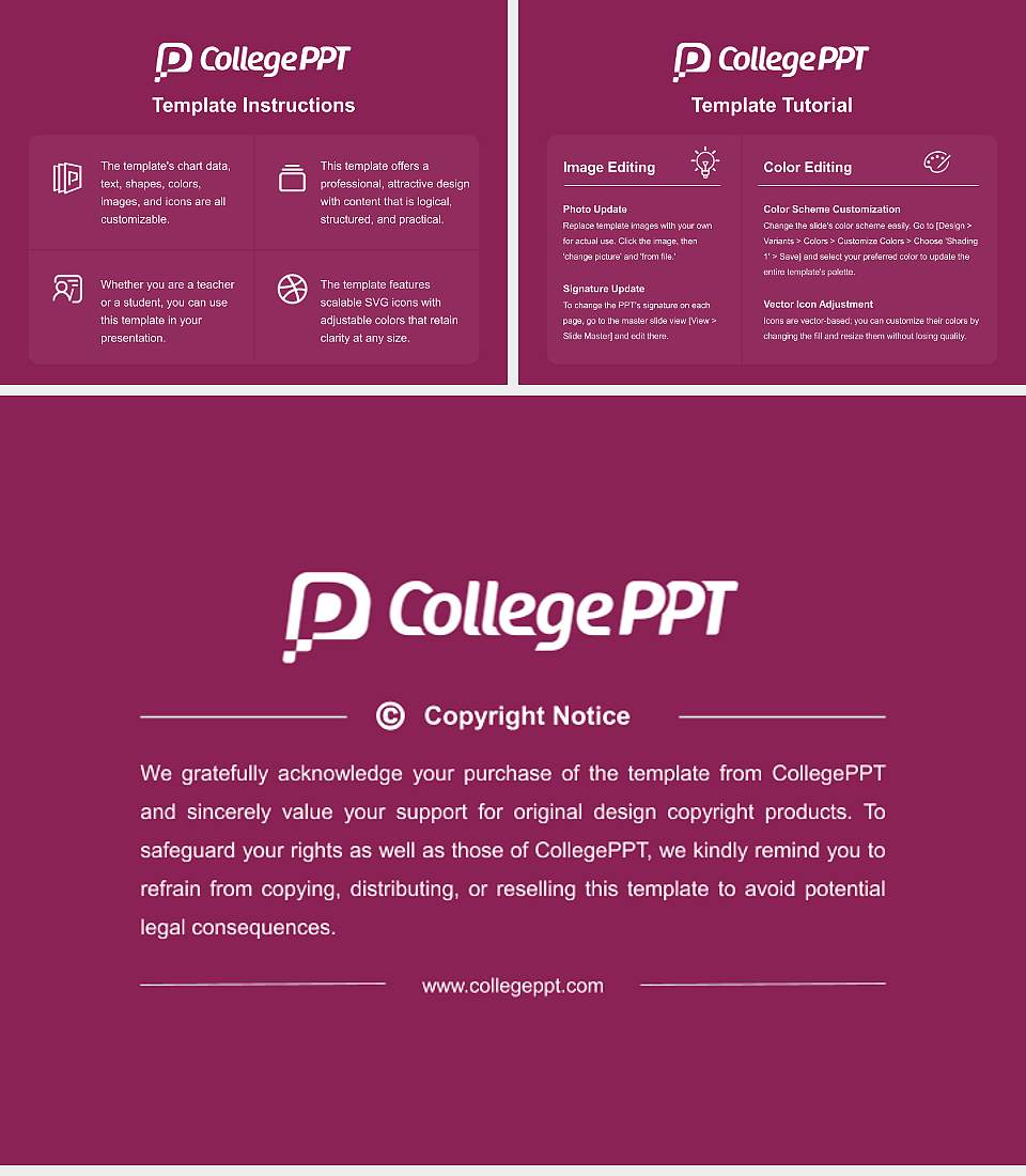 Omega Graduate School Course/Courseware Creation PPT Template4:3 ratio PPT effect preview image5