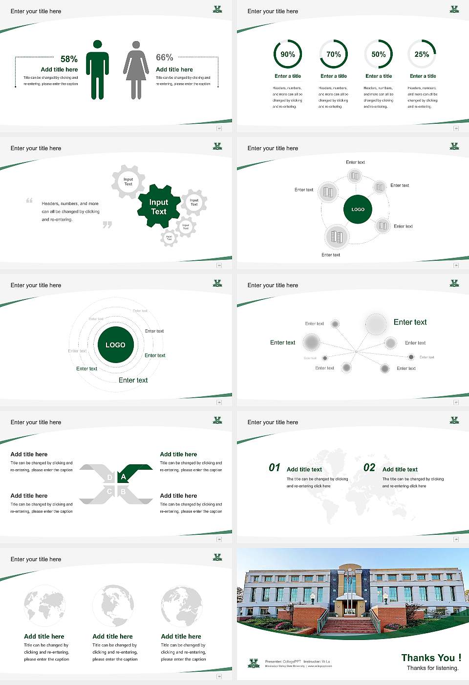 Mississippi Valley State University Course/Courseware Creation PPT Template16:9 ratio PPT effect preview image4